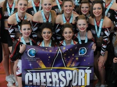 Valley Elite's top level team 'Big Red' competed in the Cheer Worlds in Orlando Florida in 2014