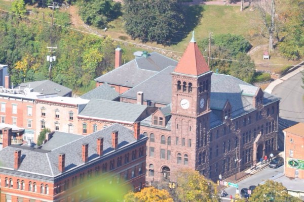 Looking down at Jim Thorpe… by Paul Hilleband