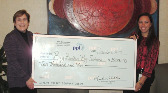 PPL Invests $10,000 to Expand Big Brothers Big Sisters’ Mentoring Programs