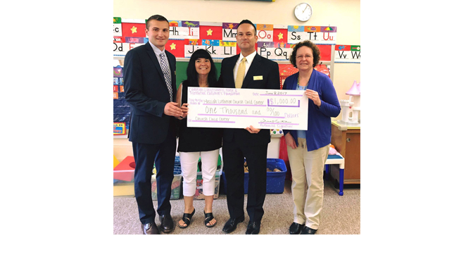 Messiah Lutheran Church Child Center receives a $1,000.00 donation