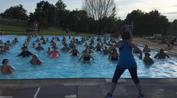 Aqua Zumba is taking over the Coplay pool! By: Cher Kohl