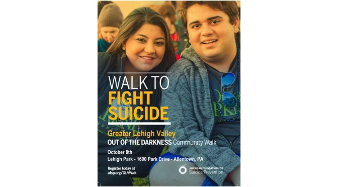 Out of the Darkness Walk on Sunday, October 8, 2017