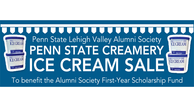 Penn State Lehigh Valley Alumni Society Berkey Creamery ice cream sale under way