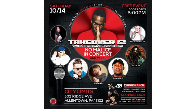 “TAKEOVER 12” Faith-Based Hip-Hop Event to Take Over  City Limits in Allentown October 14