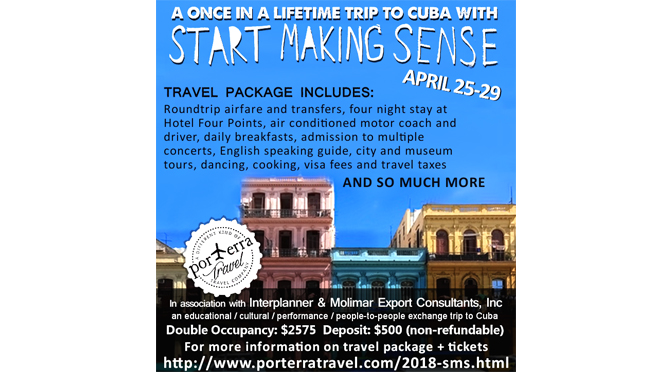 START MAKING SENSE: A TRIBUTE TO TALKING HEADS OFFER FANS ‘ONCE IN A LIFETIME’ TRIP TO CUBA