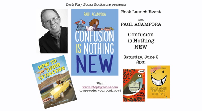 Let’s Play Books Bookstore announces book launch event with Lehigh Valley middle-grade author Paul Acampora