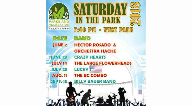 SATURDAY IN THE PARK SERIES OPENS JUNE 2