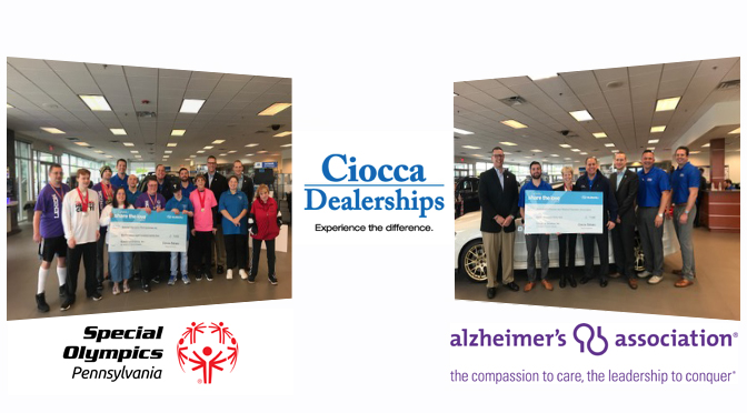 Ciocca Subaru Presents Checks To Special Olympics of Pennsylvania And The Alzheimers Association