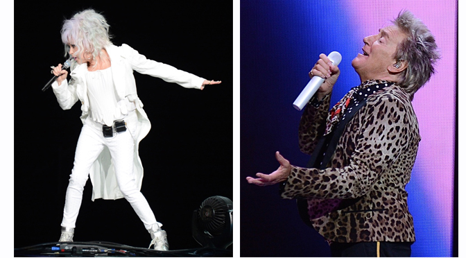 CYNDI LAUPER AND ROD STEWART:  A PERFECT ROCK COMBINATION |    Story & Photographs by Diane Fleischman