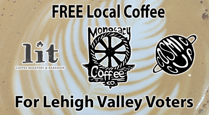 Free local roasted coffee for voters this Election Day