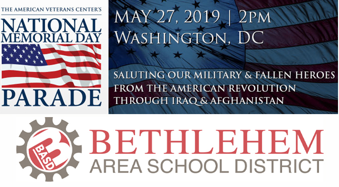 Nitschmann Middle School Marching Band to be a representative of Pennsylvania in the 2019 National Memorial Day Parade in Washington, D.C.