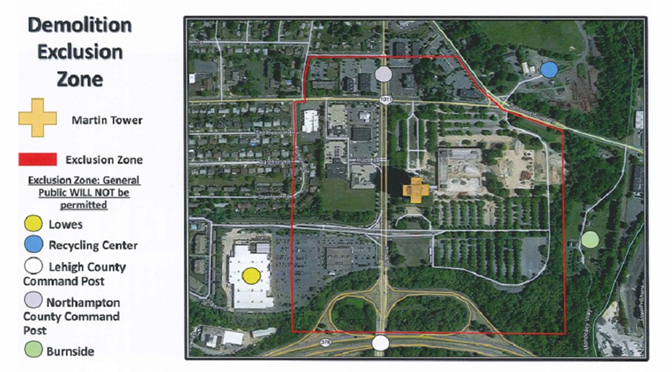 Lehigh County to Provide Exclusive Onsite Footage of Martin Tower’s Implosion
