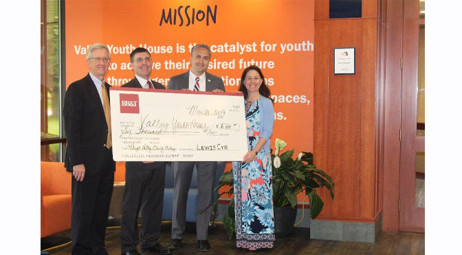 Valley Youth House Receives $6,000 Donation from BB&T for Charity Challenge