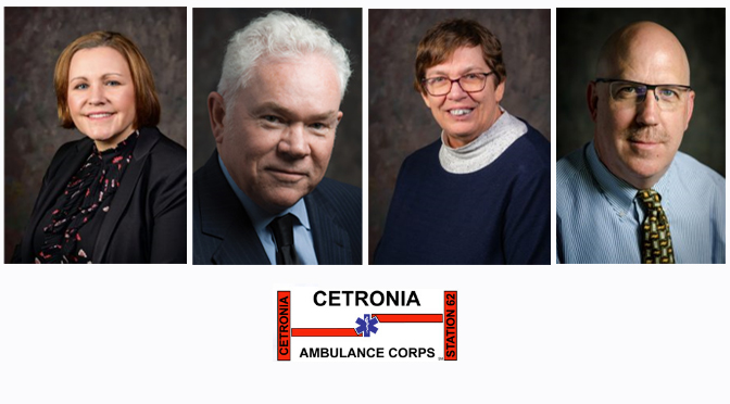 Cetronia Ambulance Corps appoints Becky Bradley and Michael C. Keenan to board of directors;  Lynn Nagel and Steve Ridgway elected for volunteer-at-large positions