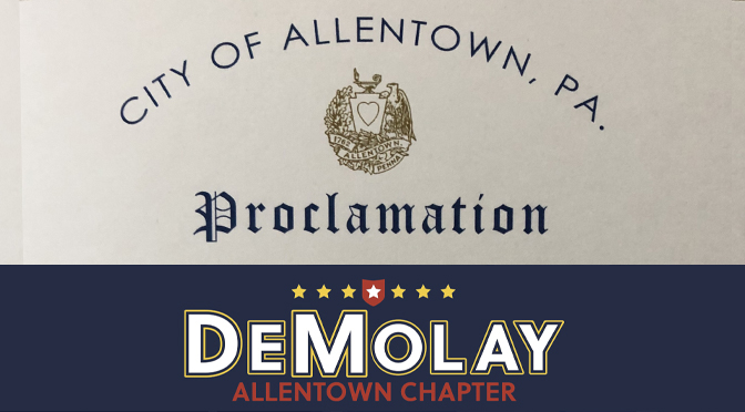 City of Allentown recognizes DeMolay Month in Allentown