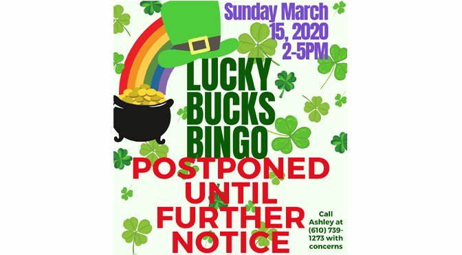 POSTPONED Lucky Bucks Bingo with Emmaus Historical Society & Emmaus Main Street Partners