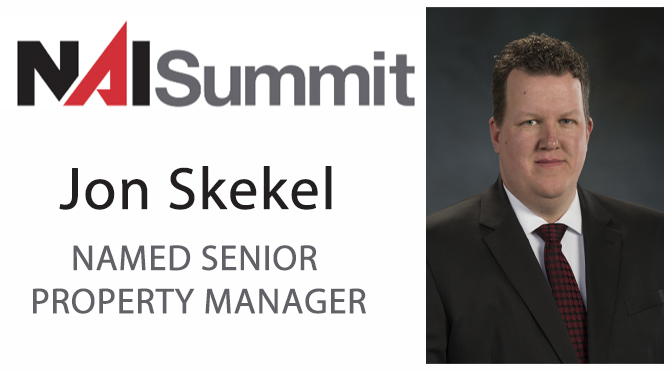 JON SKEKEL OF NAI SUMMIT NAMED SENIOR PROPERTY MANAGER
