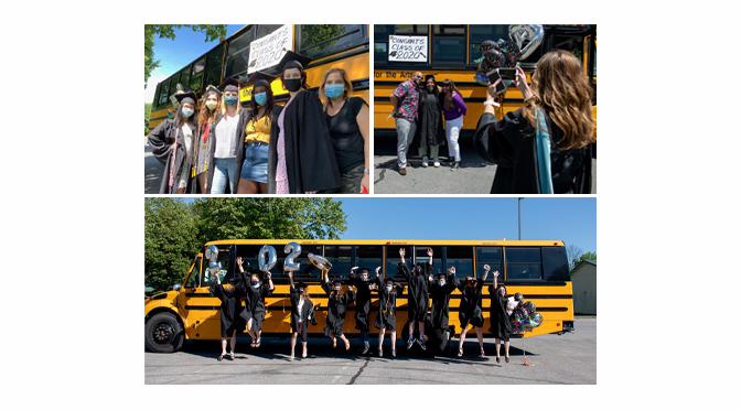 The Lehigh Valley Charter High School for the Arts holds “Park and Circumstance” Bus Tour to celebrate with members of its Class of 2020