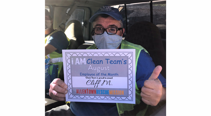 Allentown Rescue Mission Honors Clean Team Member of the Month, Cliff