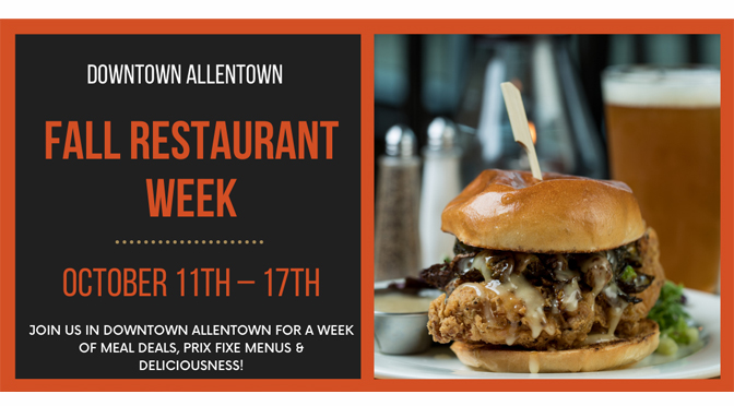 Downtown Allentown Fall Restaurant Week, October 11-17