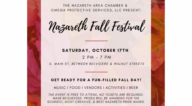 Nazareth Area Chamber to Host 2020 Fall Festival