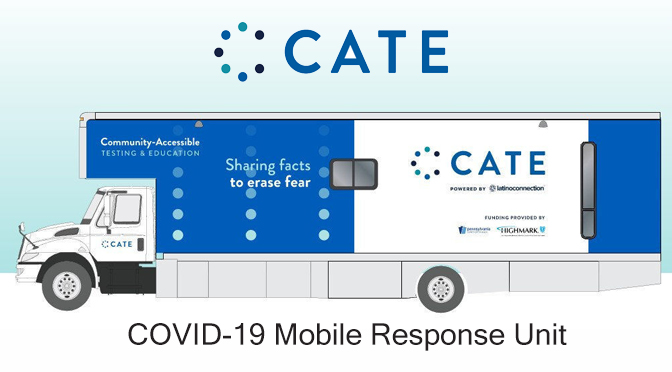 Mayor Sal Panto, Jr. and Community Partners  Welcome CATE Mobile COVID-19 Testing Unit in Easton