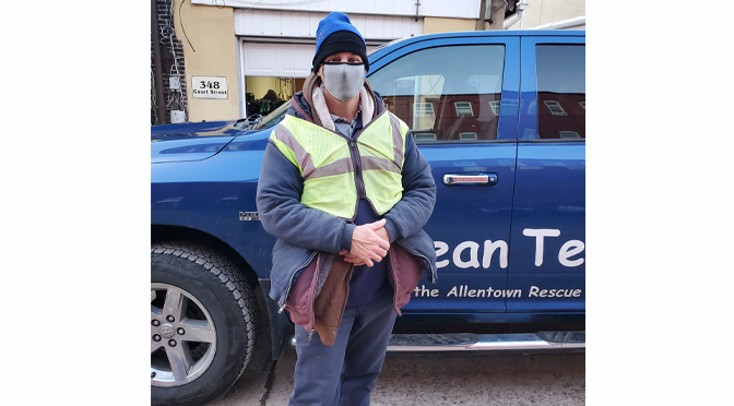 Allentown Rescue Mission’s Clean Team Worker of the Month Donald D