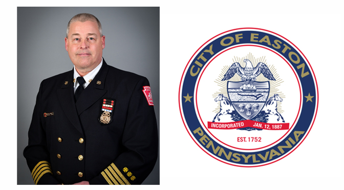 Easton Mayor Panto announces promotion of Acting Fire Chief Henry Hennings to Easton Fire Department Chief