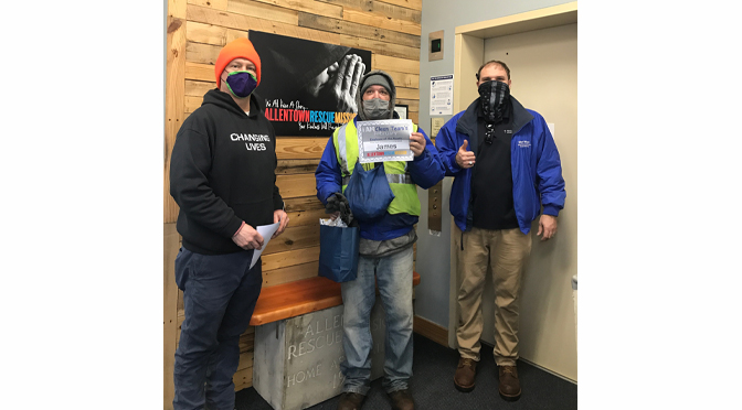 The Allentown Rescue Mission’s Clean Team Worker of the Month – James Z.