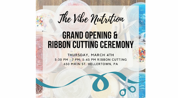 Grand Opening & Ribbon Cutting Ceremony to be hosted  for The Vibe Nutrition