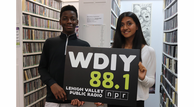 Fellow Moravian Academy student Okezue Bell (left) with host Rayna Malhotra (right) during Rayna's first episode of Teen Scientist in 2020.