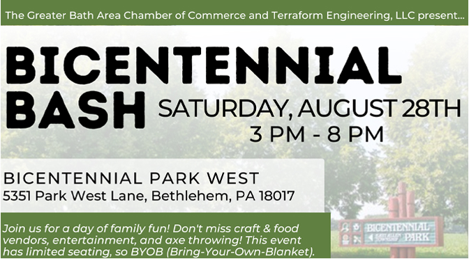 First-ever Bicentennial Bash to be held on Saturday, August 28th