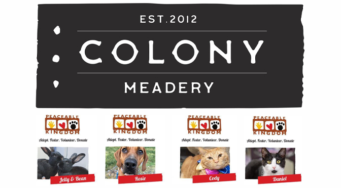 Colony Meadery Teams Up with Peaceable Kingdom to Find Homes for Pets on Second Annual Rescue Mead
