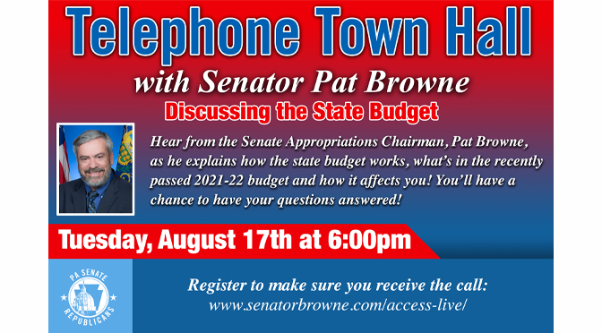 Senator Browne to Host State Budget Telephone Town Hall