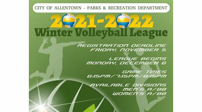 ALLENTOWN WINTER 2021-2022 VOLLEYBALL ONLINE TEAM REGISTRATION OPEN