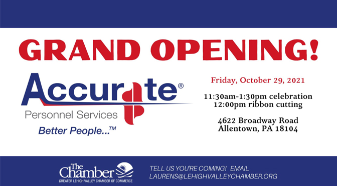 Accurate Personnel Services celebrates grand opening in South Whitehall Township