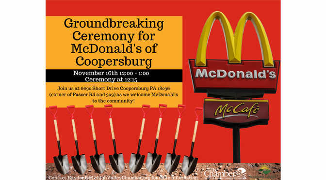 Coopersburg McDonald’s to Break Ground in Mid-November