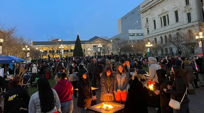 Thousands Gather in Arts Park for the Downtown Allentown Tree Lighting Celebration