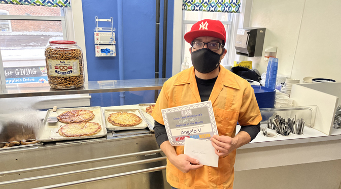 The Allentown Rescue Mission’s Clean Team Workforce Employee of the Month Angelo V.