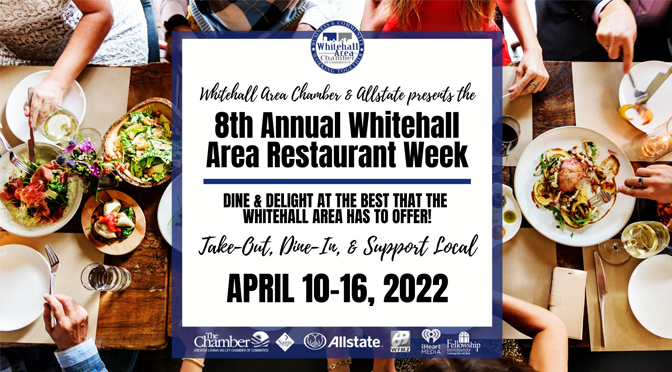 DINE & DELIGHT WHILE SUPPORTING LOCAL: Whitehall Area’s Restaurant Week Returns for its 8th Year!