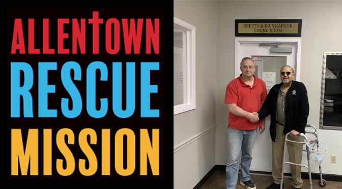 The Allentown Rescue Mission Honors Long-Time Supporter