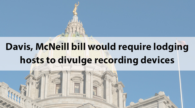 Davis, McNeill bill would require lodging hosts to divulge recording devices