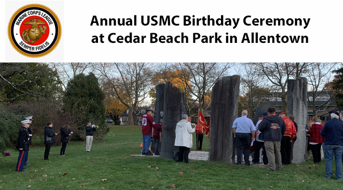 Annual USMC Birthday Ceremony at Cedar Beach Park in Allentown