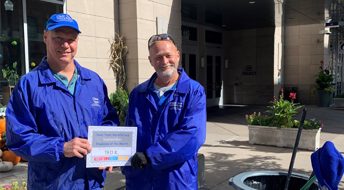 The Allentown Rescue Mission’s Clean Team Workforce Employee of the Month for September – Ted K.