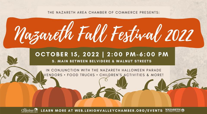 Nazareth Area Chamber to host 4th Annual Nazareth Fall Festival