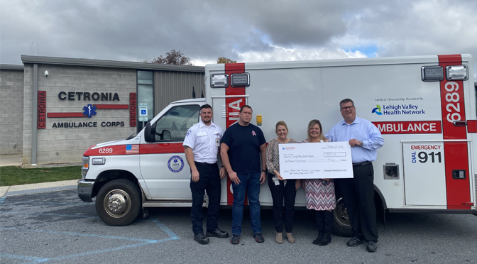 CETRONIA AMBULANCE CORPS AND ITS ASSOCIATES RAISE FUNDS FOR BREAST CANCER AWARENESS