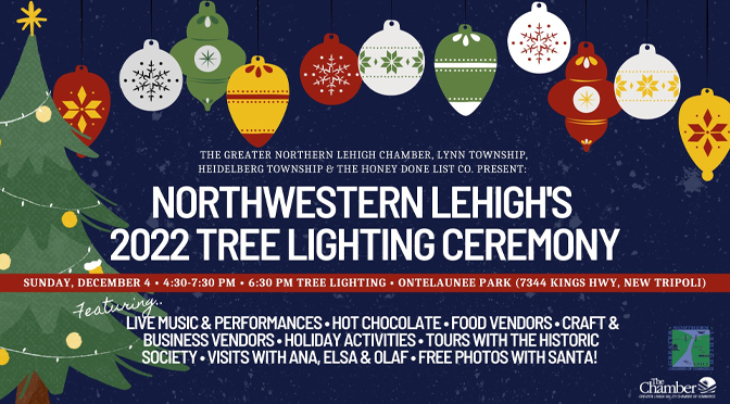 Greater Northern Lehigh Hosts 2nd Annual Northwestern Lehigh Tree Lighting Ceremony at Ontelaunee Park