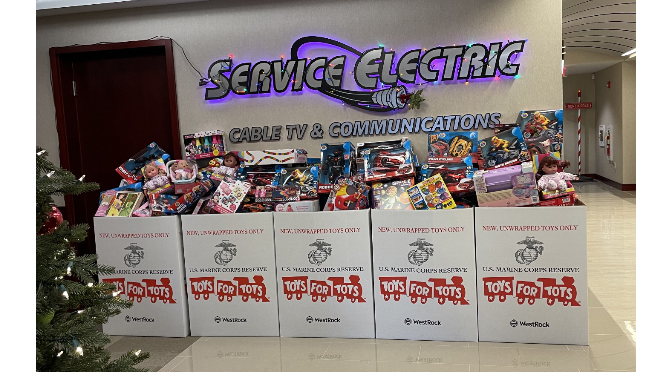 Service Electric Cable TV and Communications Supports Toys for Tots