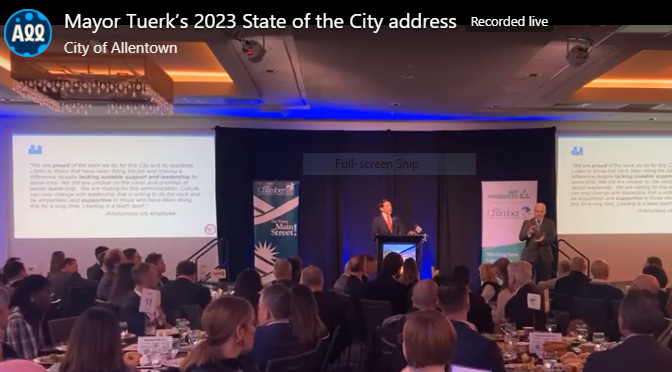 Allentown Mayor Tuerk Delivers 2023 State of the City Address