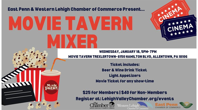 East Penn and Western Lehigh Chambers Host Movie Tavern Mixer